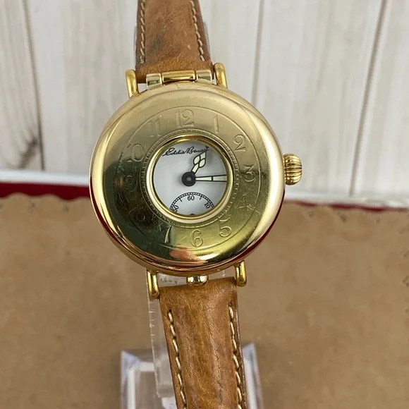 Vintage Eddie Bauer 18KGP Field Watch Flip Top Crystal Guard - Picture 3 of 11